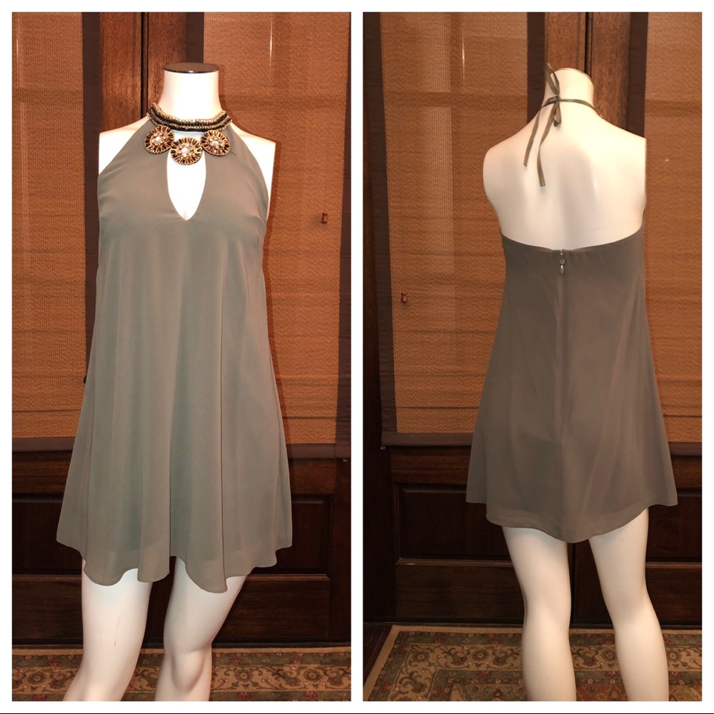 Bebe Embellished Halter Dress